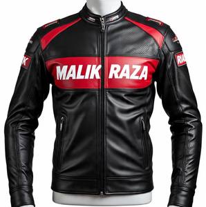 Blouson de moto en cuir personnalisé, club européen, couleurs d'équipe, logos personnalisés, tailles en gros - Product Image 3