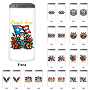 Venta al por Mayor en EE. UU. - Enfriador de Latas de Cerveza de Acero Inoxidable de Doble Pared, Aislado, para el Día de la Independencia, 250.º Aniversario, Regalo para el 4 de Julio - Product Image 1