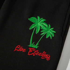 กางเกงกีฬาขายาวสำหรับทั้งชายและหญิงทรงแบ็กกี้กางเกงวิ่งพร้อมสายรัดเอวกลางแบบยืดหยุ่นผ้าแคนวาส - Product Image 3