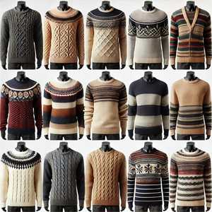 Pulls en molleton pour hommes, nouvelle arrivée, best-seller, confortables, unis, brodés, pour l'hiver - Product Image 2