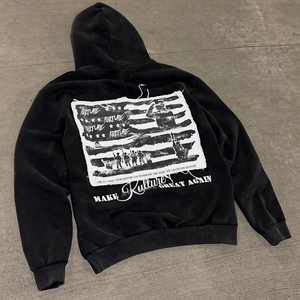 OEM personalizado de los hombres Vintage con capucha francés Terry Zip Sudadera con capucha transpirable de gran tamaño de algodón pesado Sun Faded ácido lavado de impresión para el invierno - Product Image 1