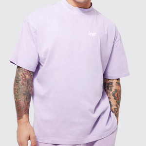 เสื้อยืดผู้ชายแห้งเร็วและระบายอากาศผ้าฝ้าย100% ลายทางออกแบบโลโก้ได้ตามต้องการ - Product Image 1