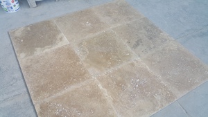 Baldosas de Travertino Nogal Pulido Relleno de Piedra 20x20cm para Exteriores, Duraderas para Jardín y Caminos, Fabricadas en Turquía para Hoteles y Villas - Product Image 3