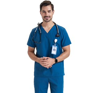 Conjunto ultraligero de uniforme médico de enfermera para mujeres, hombres, Hospital, Doctor, ropa de trabajo, tela de popelina, traje quirúrgico veterinario - Product Image 3