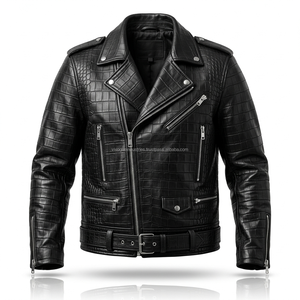Blouson de motard asymétrique respirant en peau de mouton de luxe pour homme, style urbain, fermeture éclair personnalisée, collection 2026, directement de l'usine - Product Image 4