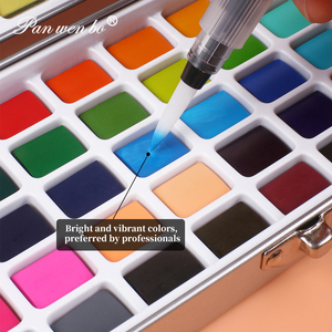 Panwenbo - Juego de Pinturas de <span class=keywords><strong>Acuarela</strong></span> Profesional de 50/72/90/100 Colores, Juego de Acuarelas Sólidas de Viaje, Juego de Pinturas de <span class=keywords><strong>Acuarela</strong></span> Portátil - Product Image 3