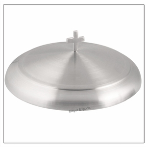 Juego de bandejas para servir de comunión con acabado mate, 3 bandejas de acero inoxidable con 1 Cubierta de latón/Cobre - Product Image 4