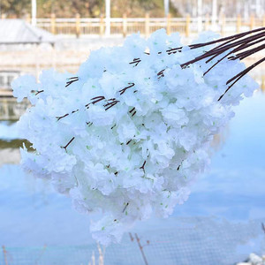 Rami di Fiori di Ciliegio Artificiali Rosa e <span class=keywords><strong>Bianchi</strong></span> all'Ingrosso, Decorazione per Matrimoni, <span class=keywords><strong>Albero</strong></span> di Ciliegio 100cm, Centrotavola Sospeso - Product Image 5