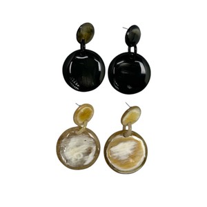 Vente en gros 2026 Meilleures ventes Boucles d'oreilles pendantes pour femmes, motif chiffre mignon en corne de buffle, tendance, pour anniversaire - Product Image 3