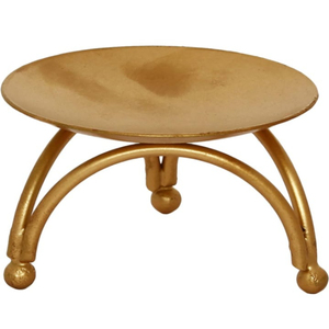 Simple Design Gold Metal Tealight Candle <b>Plate</b> <b>Holder</b> Waterproof Heat Resistant Flameless Antique <b>Stand</b> for Christmas & Easter - Product Image 6