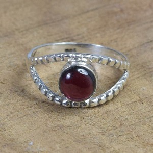 Garnet Gemstone 925 Sterling Silver <b>Ring</b> Fashion Garnet <b>Ring</b> Fine Fashion Jewelry 925 Stamped Silver <b>Girls</b> Simple Handmade <b>Ring</b> - Product Image 5