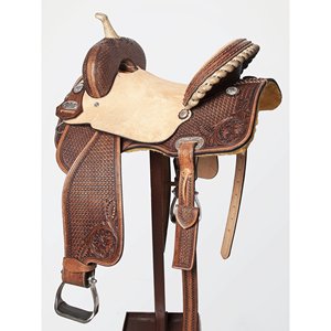 เบาะรองนั่งปรับแต่งได้เบาะ100% หนังแท้สำหรับแข่งม้าถังตะวันตกแบบอินเดีย - Product Image 3