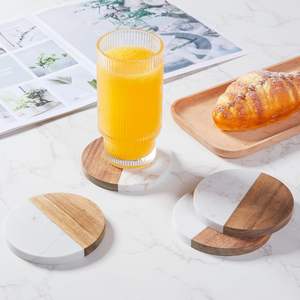 Classic <b>Ceramic</b> <b>Coasters</b> Set of 4-Durable & Eco-Friendly Tabletop Protection - Product Image 2