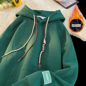 Pull en polaire pour homme, décontracté, hiver, maison, social, chaud, coupe régulière, grande taille, tendance, couleur unie, sport, confortable, brodé - Product Image 1