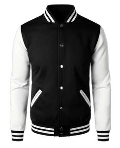 Veste universitaire pour hommes, veste de baseball de style collège d'hiver, veste bomber décontractée personnalisée OEM, streetwear pour garçons - Product Image 1