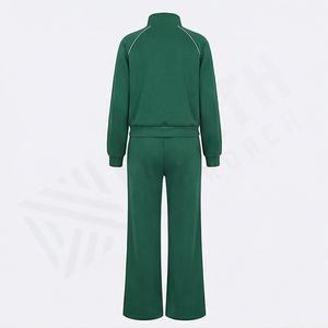 Conjunto Deportivo de 2 Piezas para Mujer, Sudadera con Cierre y Manga Larga, Top Corto, Pantalones Holgados, Cuello Alto, Ropa Deportiva Atlética - Product Image 2