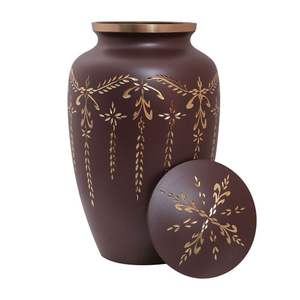 Elegante urna de cremación con diseño floral, recuerdo conmemorativo decorativo y funcional para cenizas humanas - Product Image 3