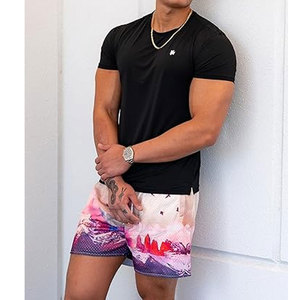 Shorts de Verano con Estampado Gráfico a la Moda, Diseño Gráfico Atractivo, Tela Ligera y Suave, Ideal para un Estilo Moderno - Product Image 2