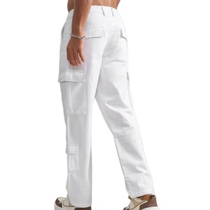 Pantalon cargo ample en coton de haute qualité avec logo personnalisé, coupe ample, style vintage, délavé, surdimensionné pour homme - Product Image 5
