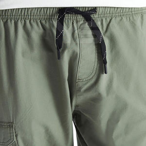 Men's Casual Workout Jogger Trousers 100% Cotton Lightweight Flat Front Mid Waist Plain Dyed Nonwoven Weaving - Product Image 6