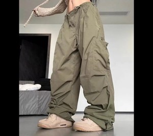 กางเกงคาร์โก้โอเวอร์ไซส์สไตล์ลำลองสำหรับผู้หญิงกางเกงคาร์โก้แบบปรับแต่งได้มีหลายกระเป๋า - Product Image 4