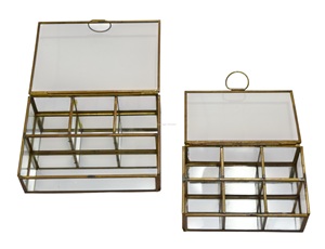 Boîte de rangement de bijoux en verre de conception carrée de haute qualité pour les mariages boîte-cadeau de bibelot moderne fermeture à pression dernier élément décoratif - Product Image 4