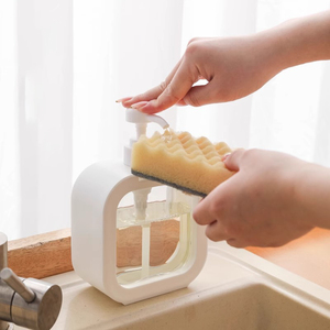 <span class=keywords><strong>Dispenser</strong></span> di sapone da bagno in plastica bianca da 300ml/500ml contenitori per lozioni per Shampoo Gel doccia sapone liquido tipo di sigillatura