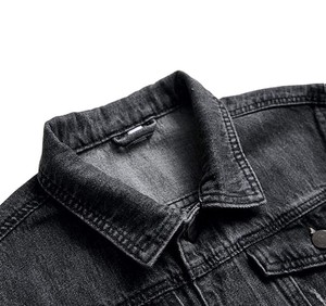 Chaqueta vaquera de manga vaquera de estilo Vintage con cuello levantado bordado Lino Shell tamaños todos los hombres parejas otoño-desgaste al por mayor - Product Image 5