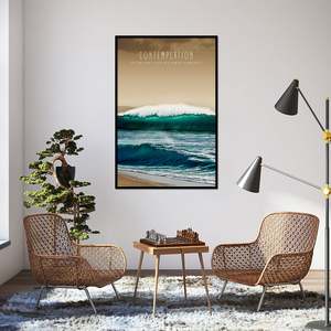 Contemplation Ocean <b>Poster</b> Made of Durable Paper for Wall Decor - Product Image 2