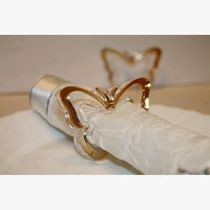 Portugal Design Incroyable Or Miroir Tactile Papillon Forme Ronds De Serviette Sur Mesure Table À Manger Décor En Métal Ronds De Serviette - Product Image 4