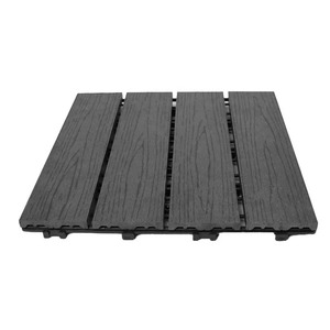 Modern Outdoor Patio Interlocking <b>Deck</b> Tiles 3D Embossed Wood Look Anti-Slip Waterproof Composite Flooring for Backyard Garden - Product Image 5