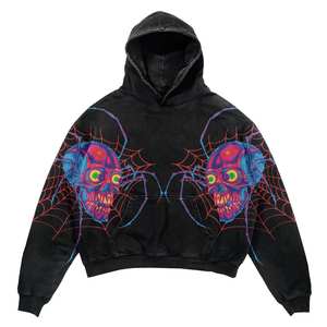 เสื้อฮู้ดตัวครอปซีดจางสำหรับผู้ชายและผู้หญิงผ้าฝ้าย100% วินเทจ460gsm - Product Image 3