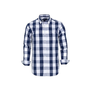 Chemise boutonnée décontractée pour hommes de qualité supérieure 100% coton flanelle manches longues coupe régulière caractéristique anti-rides - Product Image 1