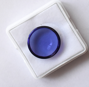 พลอย tanzanite ทรงกลมหลังแบนสำหรับทำแลปอัญมณีทรงหลังแบนขนาด5มม. ถึง15มม. อัญมณีหลวมที่ผ่านการปรับเทียบแล้วสำหรับเครื่องประดับ - Product Image 6