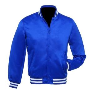 Chaqueta Varsity Casual de Calle, Estilo Universitario, de Alta Calidad, con Mangas de Satén y Bordado de Letras para Hombre, Chaqueta de Satén Personalizada - Product Image 1