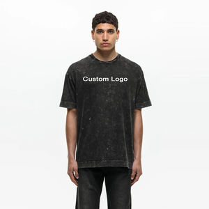 Custom Design <b>t</b> <b>Shirt</b> with Short Roll Sleeve with Acid Wash in <b>Grey</b> <b>t</b> <b>Shirts</b> Wholesale Price Custom Made High Quality Tee <b>Shirts</b> - Product Image 3