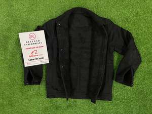 Veste matelassée vintage en toile de luxe pour homme OEM, logo brodé en chenille personnalisé, vêtements de rue, 100% coton - Product Image 4