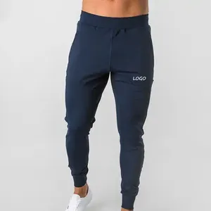 Оптовая продажа, высококачественные дышащие тренировочные компрессионные штаны для бега и бега с логотипом на заказ, повседневные спортивные штаны для мужчин