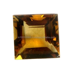 Certifié naturel Citrine coupe carrée en vrac jaune pierre précieuse à la main bricolage faisant bonne qualité pierre précieuse naturelle pour la fabrication de bijoux - Product Image 4