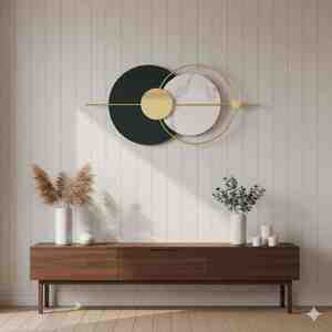 Décoration murale en métal moderne, design abstrait pour la chambre à coucher, le bureau et les intérieurs du salon, adapté à la décoration de maisons de luxe - Product Image 2