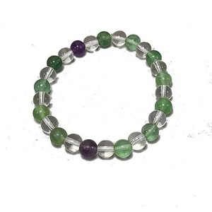 Handmade Fluorite with crystal Round <b>Beads</b> <b>Bracelet</b> Crystal <b>Beads</b> Fashion Jewelry for <b>Men</b> & Women Energy Gemstone Gift - Product Image 1