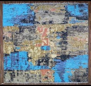 Thảm len và tơ tằm hiện đại, dệt tay và máy móc, thân thiện với môi trường, thảm thêu hoa văn Ấn Độ, thảm dệt jacquard in hoa văn - Product Image 5