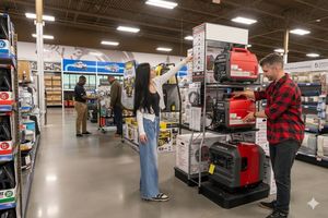 Station d'alimentation portable 3600W, générateur électrique à essence 4 temps, batterie LiFePO4 3686Wh pour usage domestique, urgence, etc. - Product Image 3