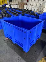 Grande poubelle de récipient en plastique de boîte de palette d'industrie solide de HDPE résistant avec le conteneur emboîtable empilable de couvercle pour le stockage