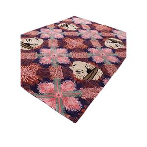 Tapis en laine et viscose tufté à la main Jaipur Wunderkammer Blue 3D 3D Top-9063, design original pour la maison, le couloir, la salle, forme rectangulaire - Product Image 2