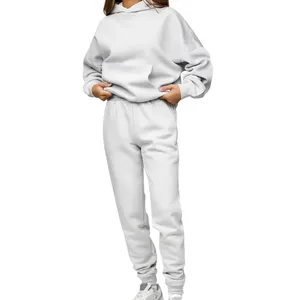 Ensemble de survêtement pour femmes de haute qualité, 2 pièces, en coton, tissu molletonné, jogging d'hiver, vêtements de sport, fabriqué au Pakistan - Product Image 4