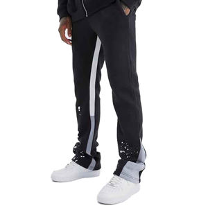 Pantalon évasé décontracté pour hommes, Logo personnalisé, poids lourd pour puff print Street Hip Hop Jogger Sweatpants Mid - Product Image 1