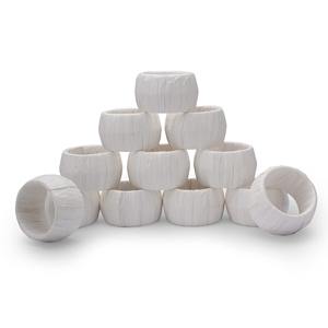 Rond de serviette en bois crème Accessoire de décoration de table élégant pour la maison, le mariage et la fête Design naturel et intemporel élégant - Product Image 6