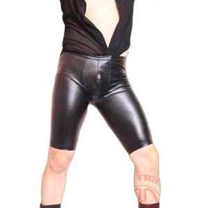 กางเกงขาสั้นผ้าฝ้าย100% พื้นสำหรับผู้ชาย, เอวยางยืดแห้งเร็วกันน้ำปานกลางระบายอากาศได้ดี - Product Image 2