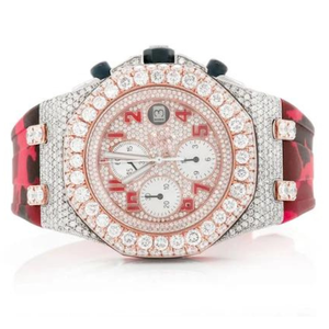 Montre en diamant Moissanite VVS de qualité supérieure, bijoux de mode, montre sertie de diamants - Product Image 1